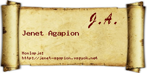 Jenet Agapion névjegykártya